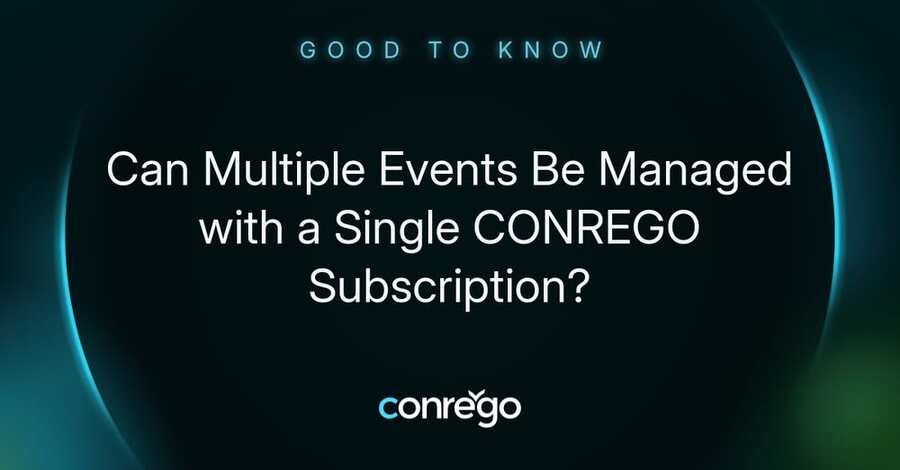 Can Multiple Events Be Managed with a Single CONREGO Subscription?